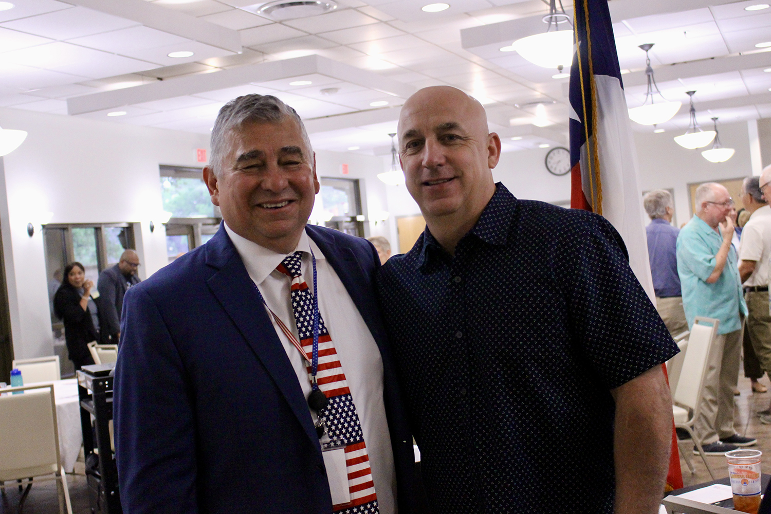 Ruben Mendez and Mayor Frank Ritchie pose together