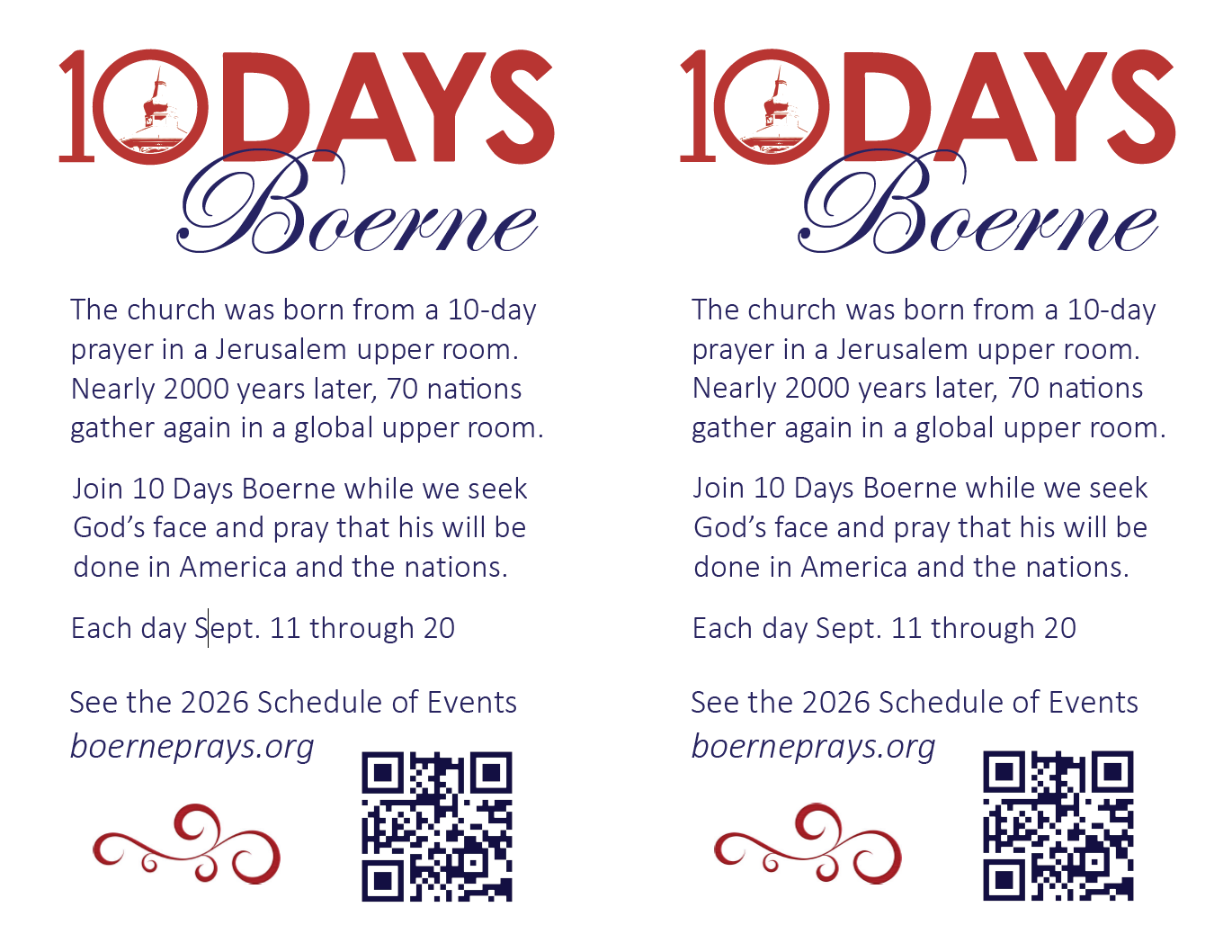 2026 10 Days of Prayer Boerne Half-page Flyers