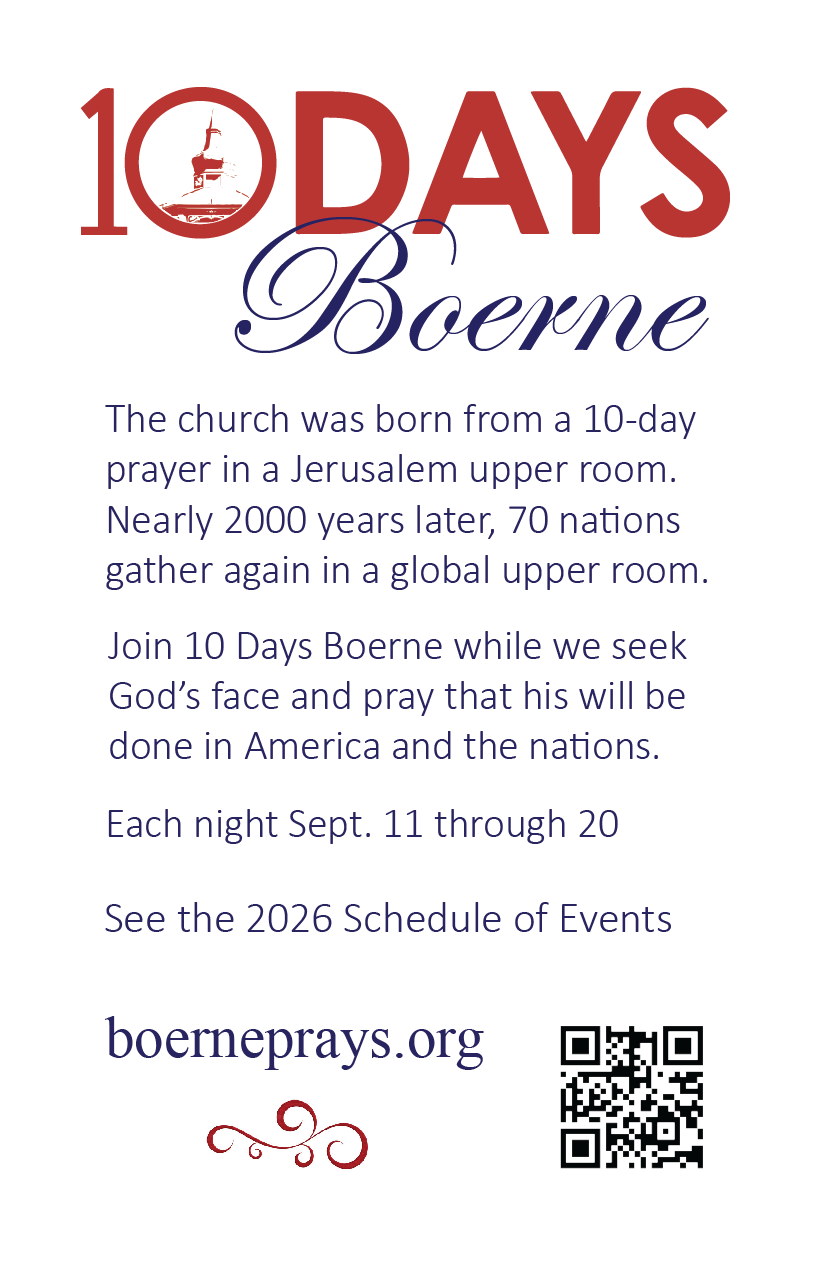 2026 10 Days of Prayer Boerne 11 by 17 Poster